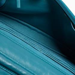 Chanel Teal Quilted Leather Wallet on Chain