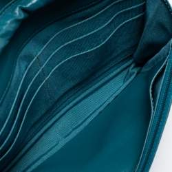 Chanel Teal Quilted Leather Wallet on Chain