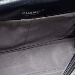 Pre Owned Chanel Navy Blue Quilted Leather Reissue 2.55 Classic 227 Double Flap Bag