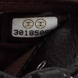 مملوكة مسبقًا Chanel Black Quilted Leather Infinity Lanyard ID Card Holder