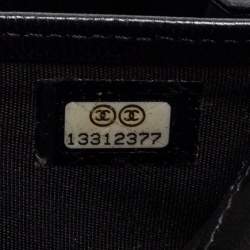 Chanel Black Python Leather Continental Wallet
