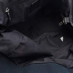Pre Owned Chanel Black Fabric And Canvas Front Pocket Tote