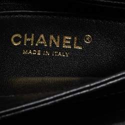 Pre Owned Chanel Black Quilted Lambskin Leather Small Trendy CC Flap Top Handle Bag