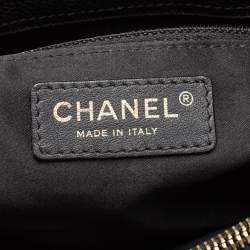 مملوكة مسبقًا حقيبة يد توتس شانيل GST جلد كافيار مبطن أسود