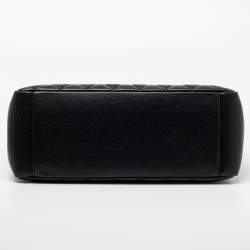 مملوكة مسبقًا حقيبة يد توتس شانيل GST جلد كافيار مبطن أسود