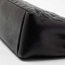 مملوكة مسبقًا حقيبة يد توتس شانيل GST جلد كافيار مبطن أسود