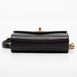 Pre Owned Chanel Black Chevron Quilted Leather Coco Waist Belt Bag