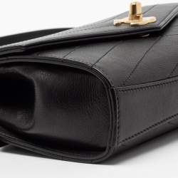 Pre Owned Chanel Black Chevron Quilted Leather Coco Waist Belt Bag