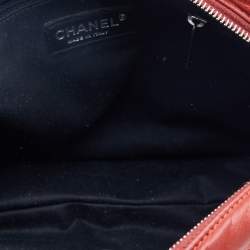 Pre Owned Chanel Rust Orange Quilted Leather In The Mix Flap Bag