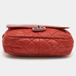 Pre Owned Chanel Rust Orange Quilted Leather In The Mix Flap Bag
