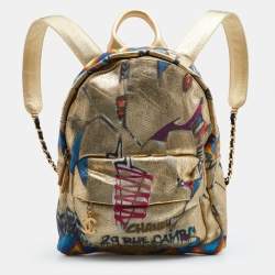 Pre Owned Chanel Multicolor Printed Canvas New York Street Spirit Backpack