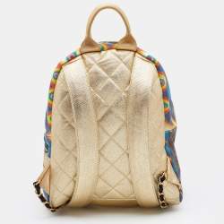 Pre Owned Chanel Multicolor Printed Canvas New York Street Spirit Backpack