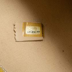 Pre Owned Chanel Beige/Yellow Canvas Weekend Boston Bag