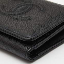 Chanel Black Caviar Leather CC Timeless Wallet