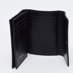 Chanel Black Caviar Leather Vintage CC Trifold Wallet