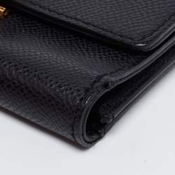 Chanel Black Caviar Leather Vintage CC Trifold Wallet