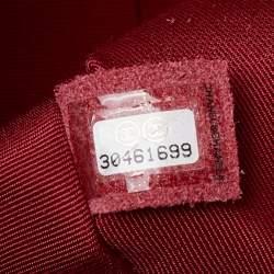 Pre Owned Chanel Red Quilted Leather XXL Airline Classic Flap Bag
