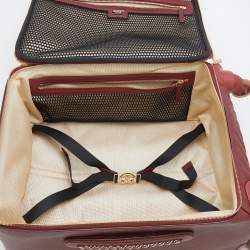 Chanel Burgundy Chevron Leather Coco Case Trolley