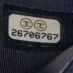 Pre Owned Chanel Navy Blue Quilted Leather Trendy CC Wallet On Chain