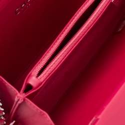 Pre Owned Chanel Fuchsia Plexiglass Boy Brick Lego Clutch