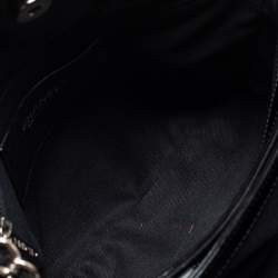 Pre Owned حقيبة شانيل بولر جست مادموزيل جلد مبطن أسود لامع كبيرة