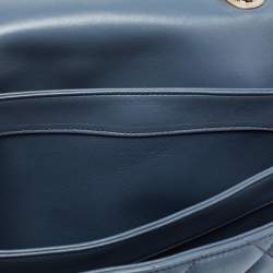 Pre Owned Chanel Stone Blue Quilted Leather Trendy CC Medium Top Handle Bag
