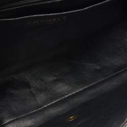 Pre Owned Chanel Black Quilted Caviar Leather Maxi Classic Single Flap Bag