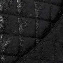 Pre Owned Chanel Black Quilted Caviar Leather Maxi Classic Single Flap Bag