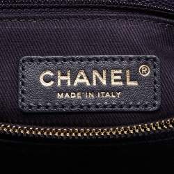 Pre Owned Chanel Purple Caviar Leather Medium Coco Top Handle Bag