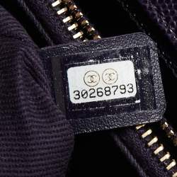 Pre Owned Chanel Purple Caviar Leather Medium Coco Top Handle Bag