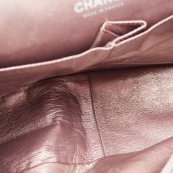 Pre Owned Chanel Metallic Plum Quilted Leather Reissue 2.55 Classic 226 Flap Bag