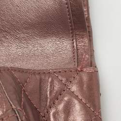 Pre Owned Chanel Metallic Plum Quilted Leather Reissue 2.55 Classic 226 Flap Bag