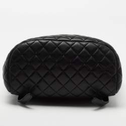 Pre Owned Chanel Black Quilted Leather Large Urban Spirit Backpack 
