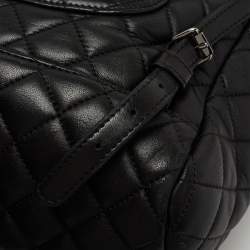 Pre Owned Chanel Black Quilted Leather Large Urban Spirit Backpack 