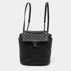 Chanel Black Quilted Leather Large Urban Spirit Backpack Chanel