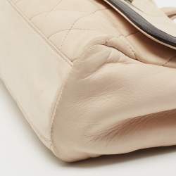 Pre Owned Chanel Beige/Brown Quilted Leather Reissue Shoulder Bag