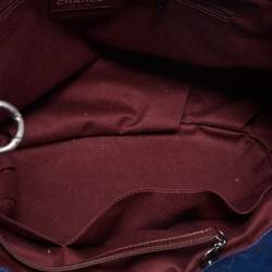 Pre Owned Chanel Blue Iridescent Quilted Leather Large In-the-Mix Shoulder Bag