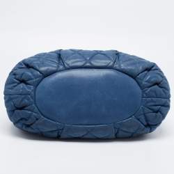 Pre Owned Chanel Blue Iridescent Quilted Leather Large In-the-Mix Shoulder Bag