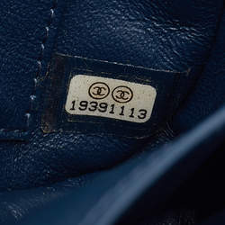 Pre Owned Chanel Blue Quilted Leather Extra Mini Classic Single Flap Bag