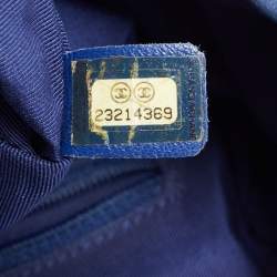 Pre Owned Chanel Blue Quilted Leather Small Urban Spirit Backpack