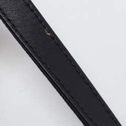 Pre Owned Chanel Black Quilted Caviar Leather Small Thread Around Flap Bag