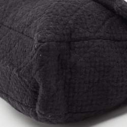 Pre Owned Chanel Black Quilted Wool Boucle XXL Reissue 2.55 Flap Bag