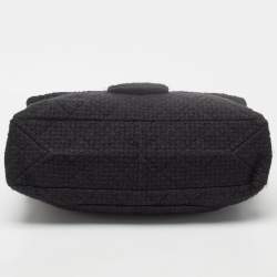 Pre Owned Chanel Black Quilted Wool Boucle XXL Reissue 2.55 Flap Bag