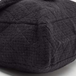 Pre Owned Chanel Black Quilted Wool Boucle XXL Reissue 2.55 Flap Bag