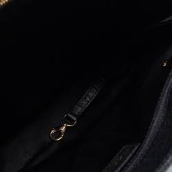 Pre Owned حقيبة غراند شوبنغ شانيل جلد كافيا أسود مبطن