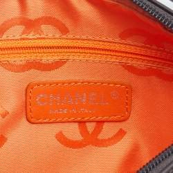 Pre Owned Chanel Black/Beige Leather Ligne Cambon Bowler Bag