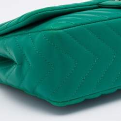 مملوكة مسبقًا Chanel Green Quilted Leather Jumbo Classic Flap Bag