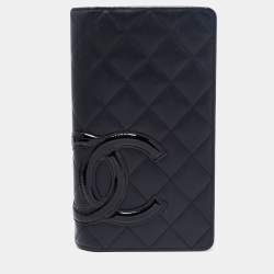 Chanel Black Quilted Leather Cambon Ligne Bifold Wallet Chanel