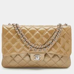 Chanel Beige Leather Accordion Flap Bag – Only Authentics