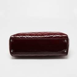 Pre Owned Chanel Burgundy Ombré Quilted Patent Leather 2.55 Reissue Bag